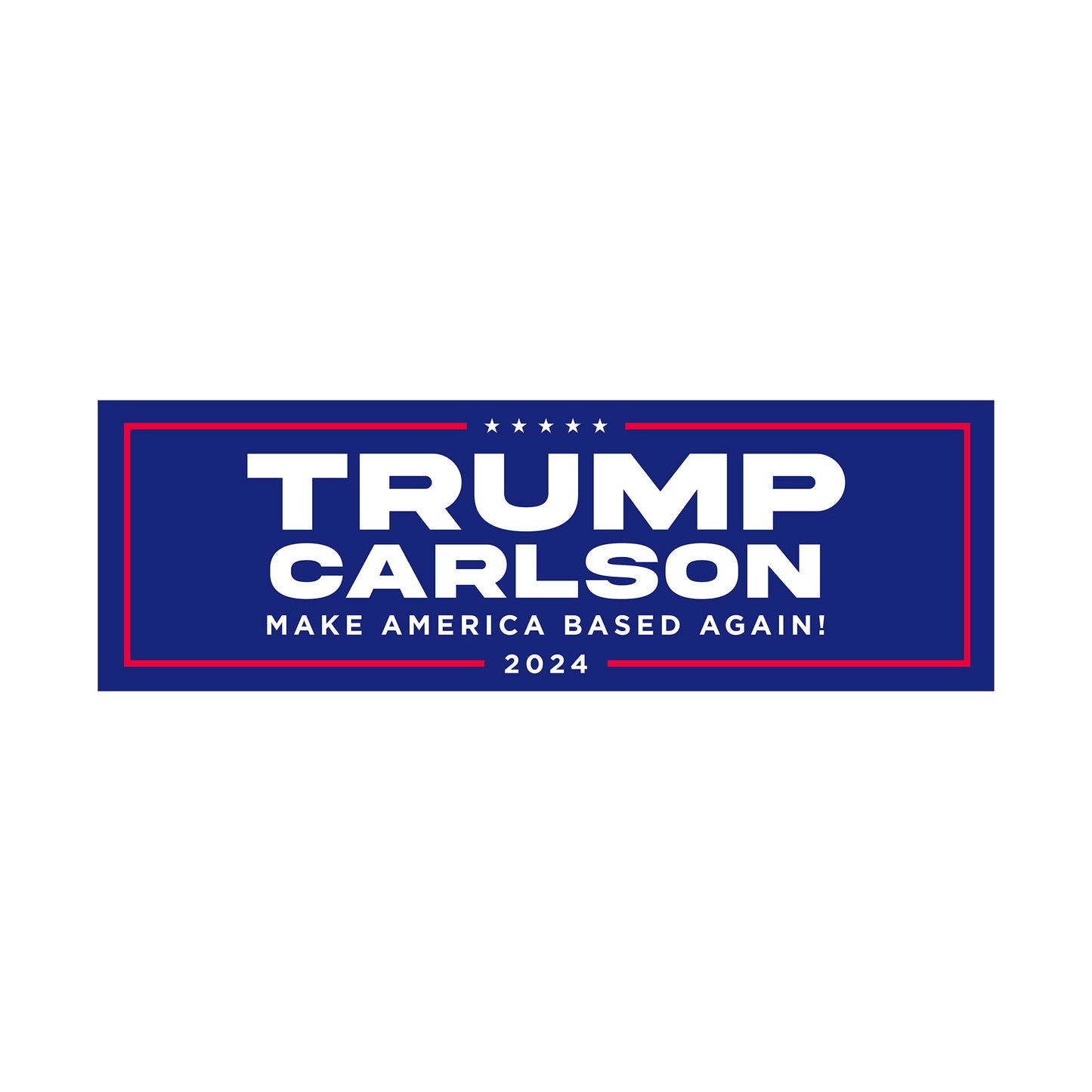 Trump Carlson 2024 Bumper Sticker